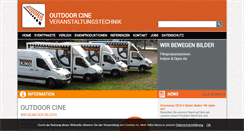 Desktop Screenshot of outdoorcine.de